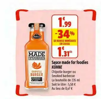 Coccinelle Express Sauce made for foodies kühne offre