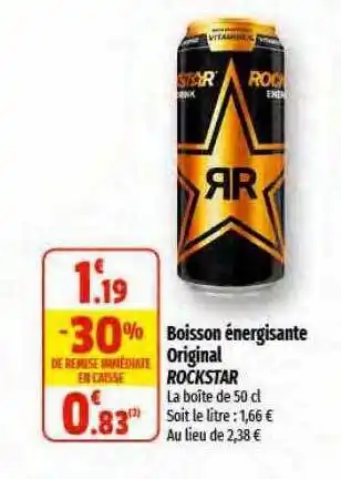 Boisson énergisante original rockstar