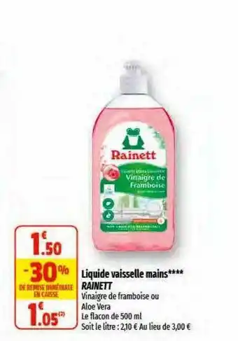 Coccinelle Express Liquide vaisselle mains rainett offre