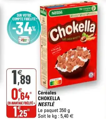 G20 Céréales chokella nestlé offre