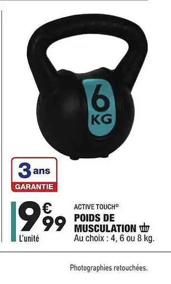 ALDI Poids De Musculation Active Touch 6Kg offre
