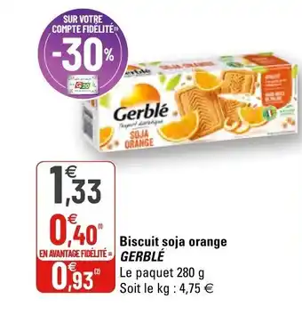 G20 Biscuit soja orange gerblé offre