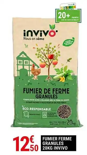 Gamm vert Fumier ferme granules 20 kg invivo offre