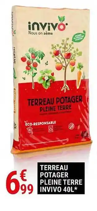 Gamm vert Terreau potager plein terre invivo 40 l offre