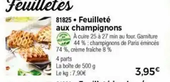 Feuilleté aux champignons