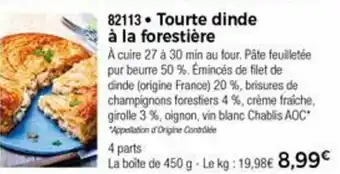 Thiriet Tourte dinde à la forestière offre