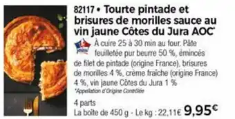 Thiriet Tourte pintade et brisures de morilles sauce offre