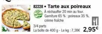 Thiriet Tarte aux poireaux offre