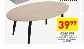 Stokomani La table ovale offre