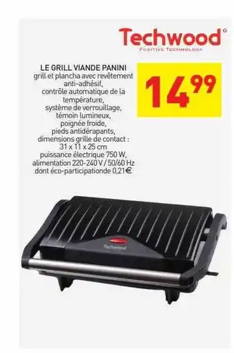 Stokomani Le grill viande panini techwood offre