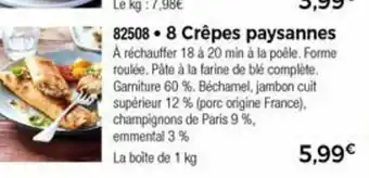 Thiriet 8 Crêpes paysannes offre