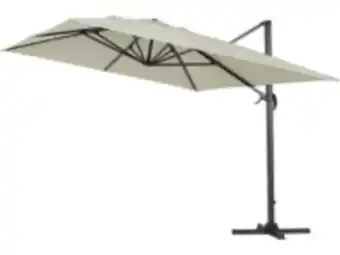Parasol jardin déporté alu "sun 4" - rectangle - 3 x 4 m + housse de protection - ecru