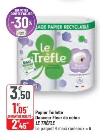 LE TRÈFLE papier toilette douceur fleur de coton