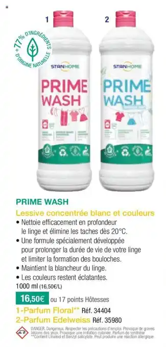 Stanhome STANHOME prime wash offre