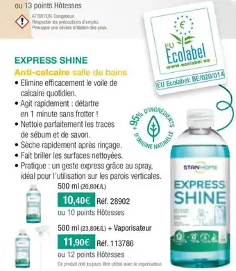 Stanhome STANHOME express shine offre