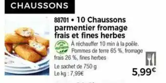 Thiriet 10 Chaussons parmentier fromage frais et fines herbes offre