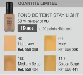Stanhome FLORMAR fond de teint stay light offre