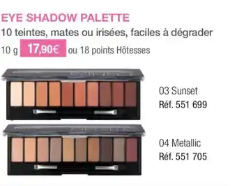 Stanhome Eye shadow palette offre