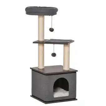 Truffaut Arbre à chat centre d'activité griffoirs grattoirs h104 cm gris offre