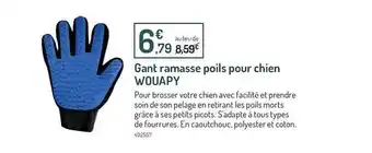 Botanic Gant ramasse poils pour chien wouapy offre