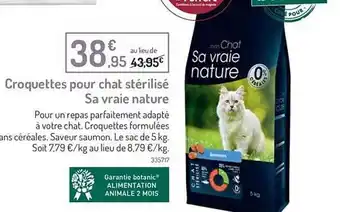 Botanic Croquettes pour chat stérilisé sa vraie nature offre