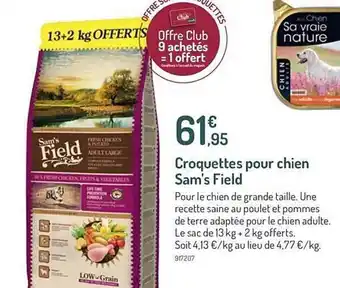 Botanic Croquettes pour chien sam's field offre