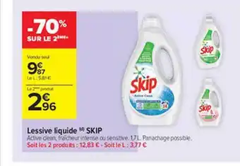 Carrefour Contact Lessive liquide skip offre
