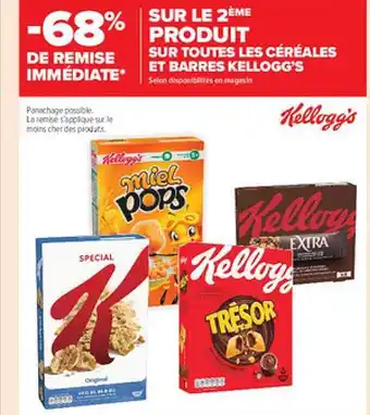 Carrefour Contact Céréales et barres kellogg's offre