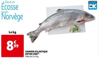 Auchan Saumon atlantique entier vidé offre