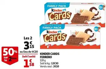 Auchan Ferrero kinder cards offre
