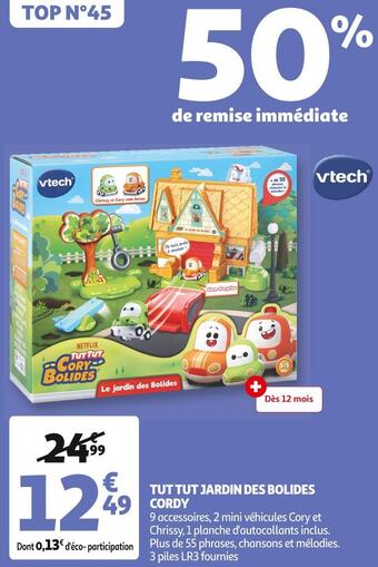 Auchan Vtech tut tut jardin des bolides cordy offre