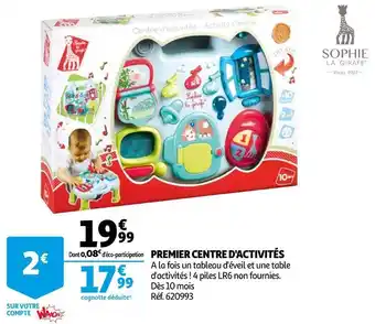 Auchan Sophie la girafe premier centre d'activités offre