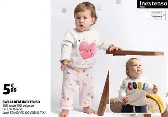 Auchan In extenso sweat bébé offre