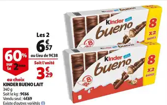 Auchan Kinder kinder bueno lait offre