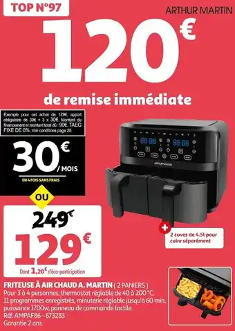 Auchan A. martin friteuse à air chaud offre
