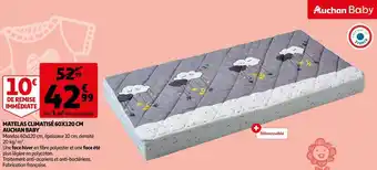 Auchan Auchan baby matelas climatisé 60x120 cm offre