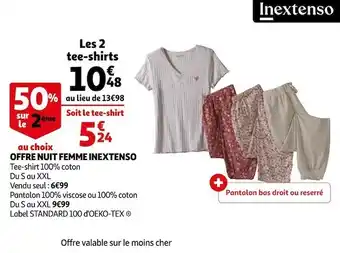 Auchan In extenso offre nuit femme offre
