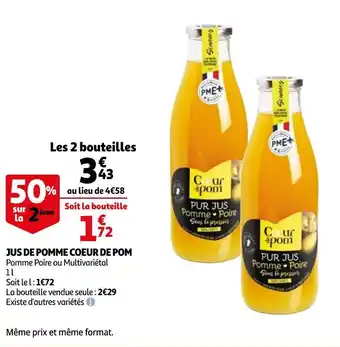 Auchan Coeur de pom jus de pomme offre