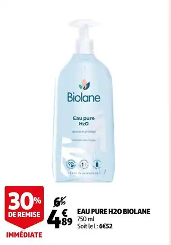 Auchan Biolane eau pure h2o offre