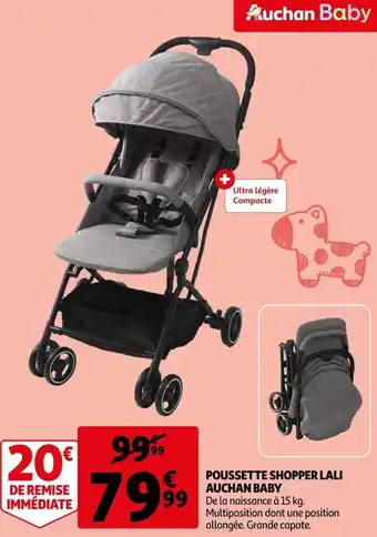 Auchan Auchan baby poussette shopper lali offre