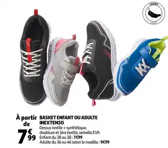 In extenso basket enfant ou adulte