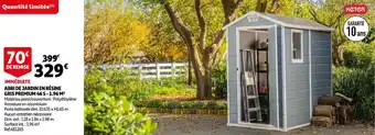 Auchan Keter abri de jardin en résine gris premium 46 s - 1.96 m² offre