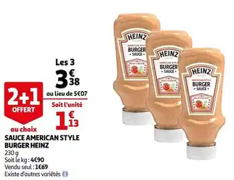 Auchan Heinz sauce american style burger offre