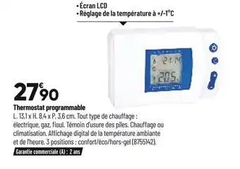 Bricorama Thermostat programmable offre