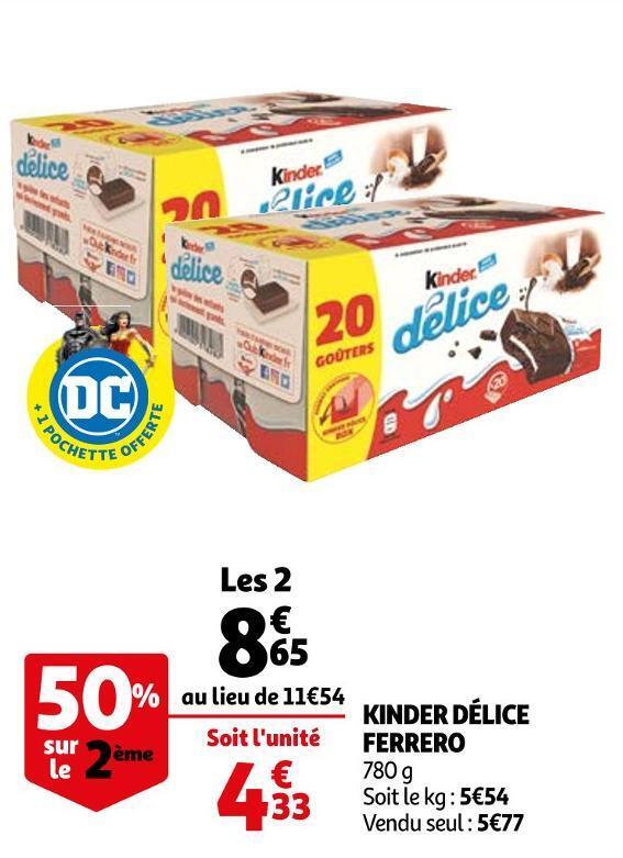 Promo Ferrero kinder délice chez Auchan
