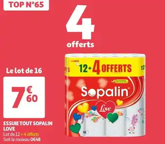 Auchan Sopalin love essuie tout offre