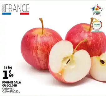 Auchan Pommes gala ou golden offre