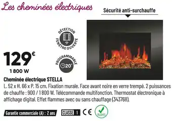 Bricorama Cheminée électrique stella offre