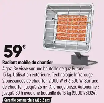 Radiant mobile de chantier