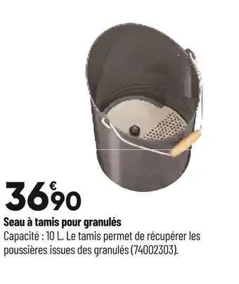 Seau à tamis pour granulés